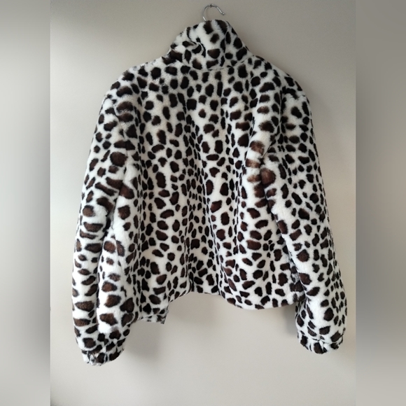 Sanctuary Leopard Print Teddy Jacket S/M - Picture 4 of 9